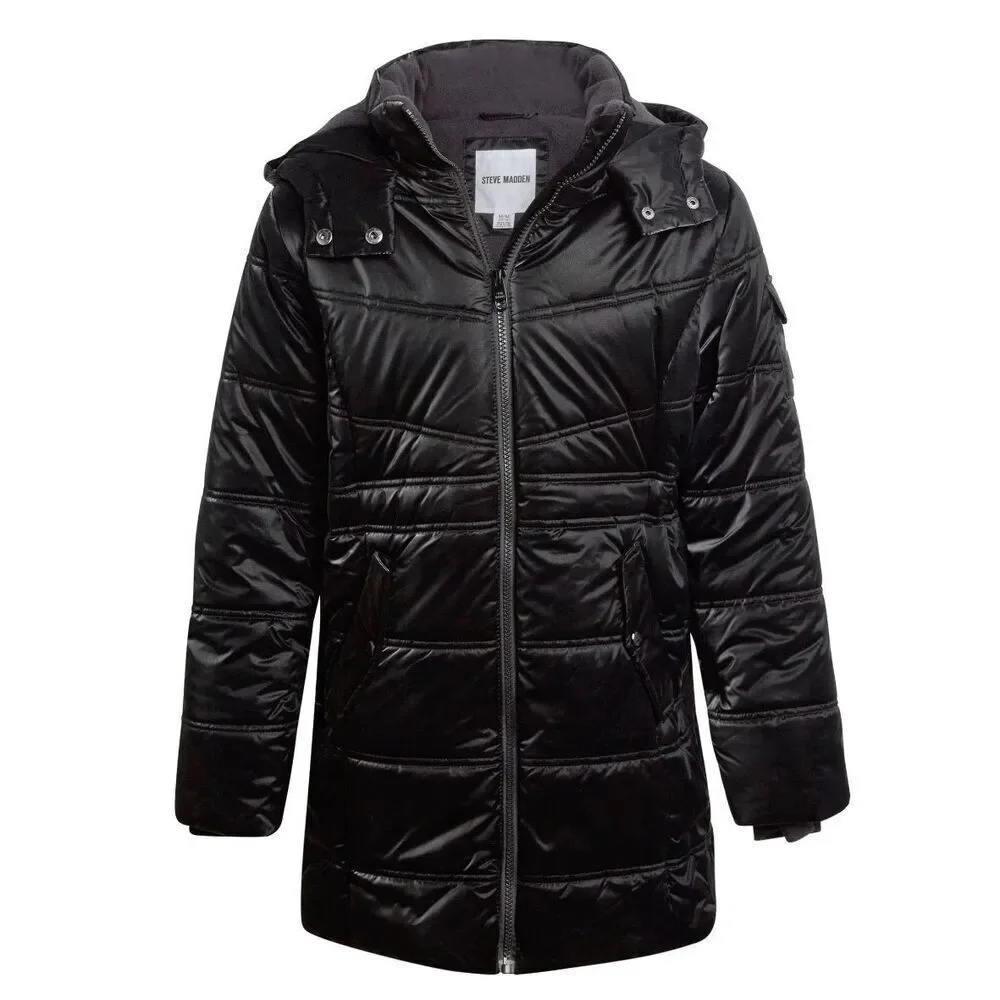 Steve Madden Girls Puffer Jacket Insulated Quilted Long Length Size 7/8